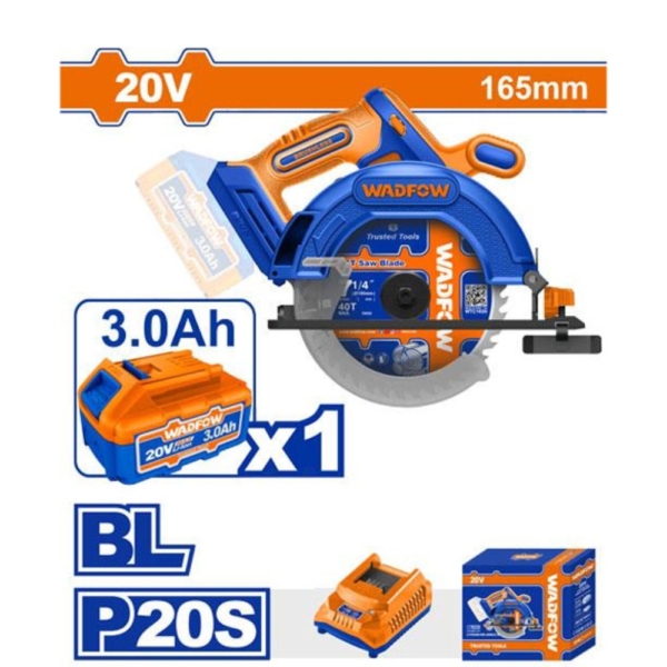 Máy cưa đĩa tròn dùng pin 20V-165mm Wadfow WLWP5521