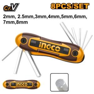 Bộ chìa lục giác xếp đầu bằng Ingco HHK14081
