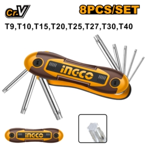 Bộ chìa lục giác xếp đầu bông Ingco HHK14083