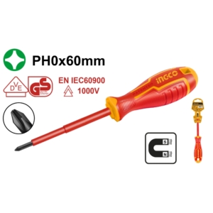 Tua vít cách điện PH0x60mm Ingco HISD81PH060