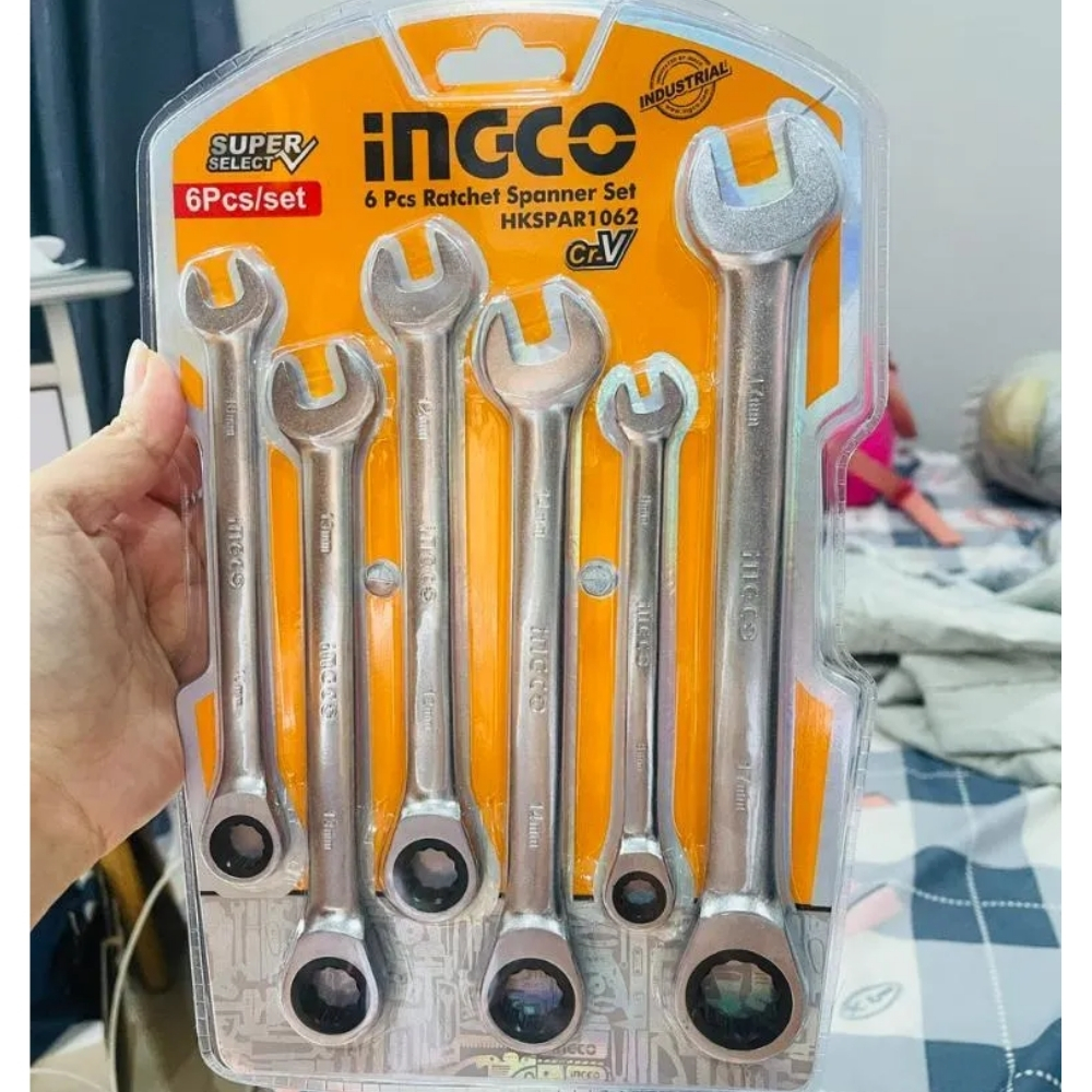 Bộ 6 cờ lê vòng miệng Ingco HKSPAR1062 (8-17mm) 3 HKSPAR1062-3