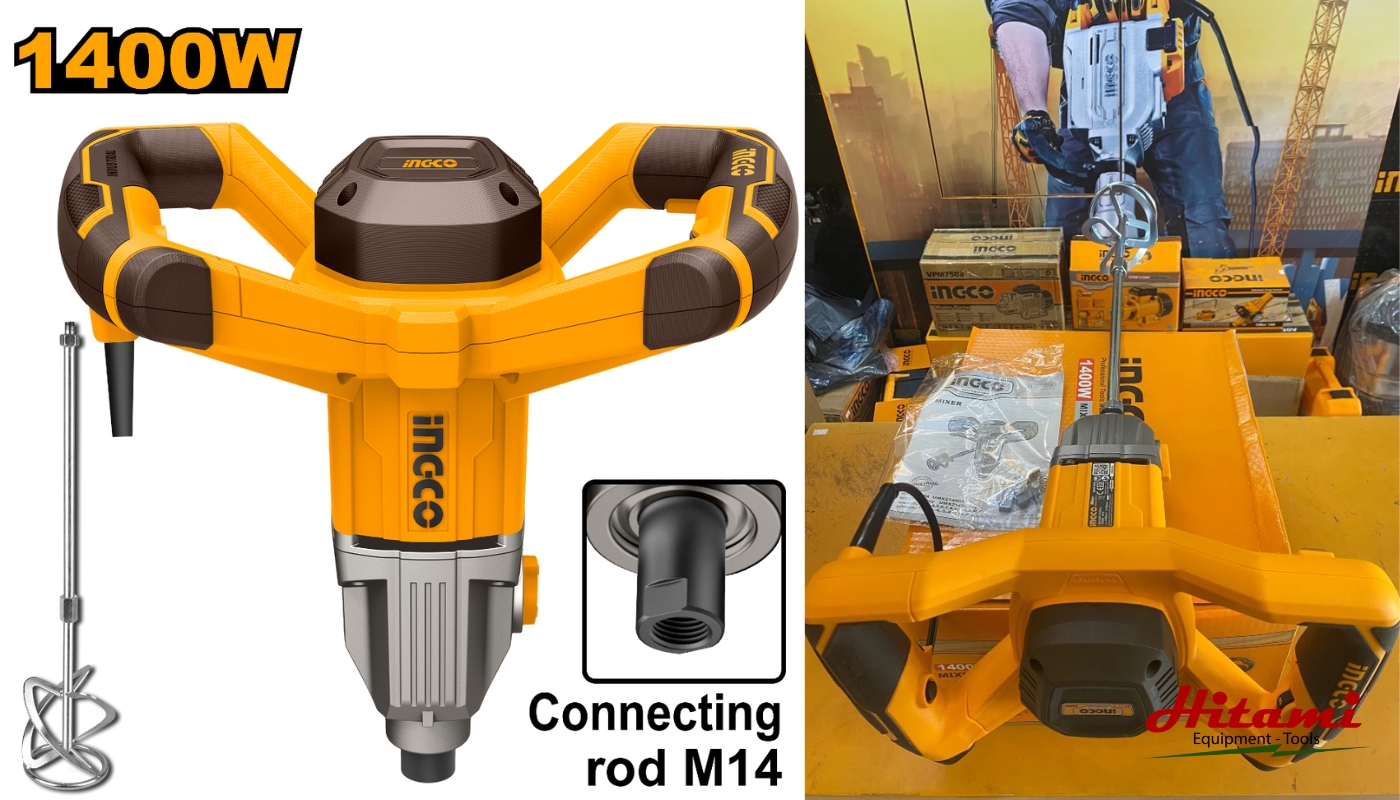 Hình ảnh thực tế Máy trộn sơn 1400W Ingco MX214008