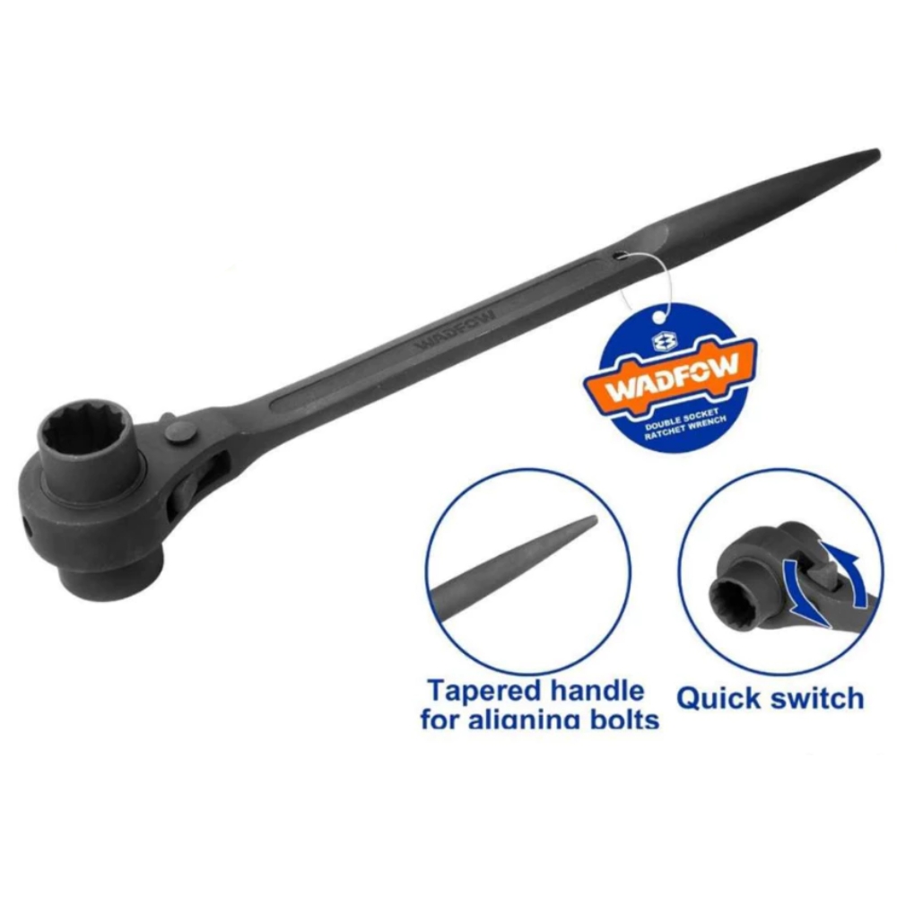 Cờ lê đuôi chuột tuýp đôi 17mm+19mm Wadfow WSA7101 2 WSA7101-2