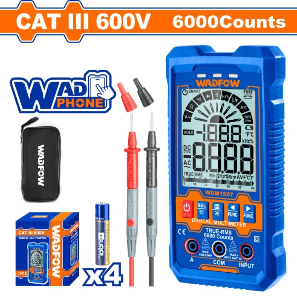 Đồng hồ vạn năng kỹ thuật số 600V Wadfow WDM1507 1 Dong-ho-van-nang-ky-thuat-so-600V-Wadfow-WDM1507