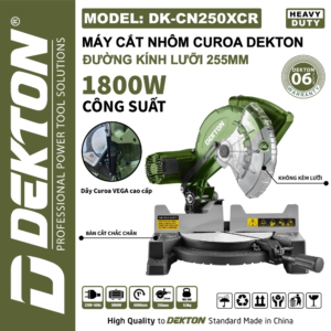 Máy cắt nhôm, gỗ 250mm - 1800W Dekton DK-CN250XCR
