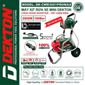 Máy rửa xe cao áp 2000W Total DK-CWR3001PROMAX