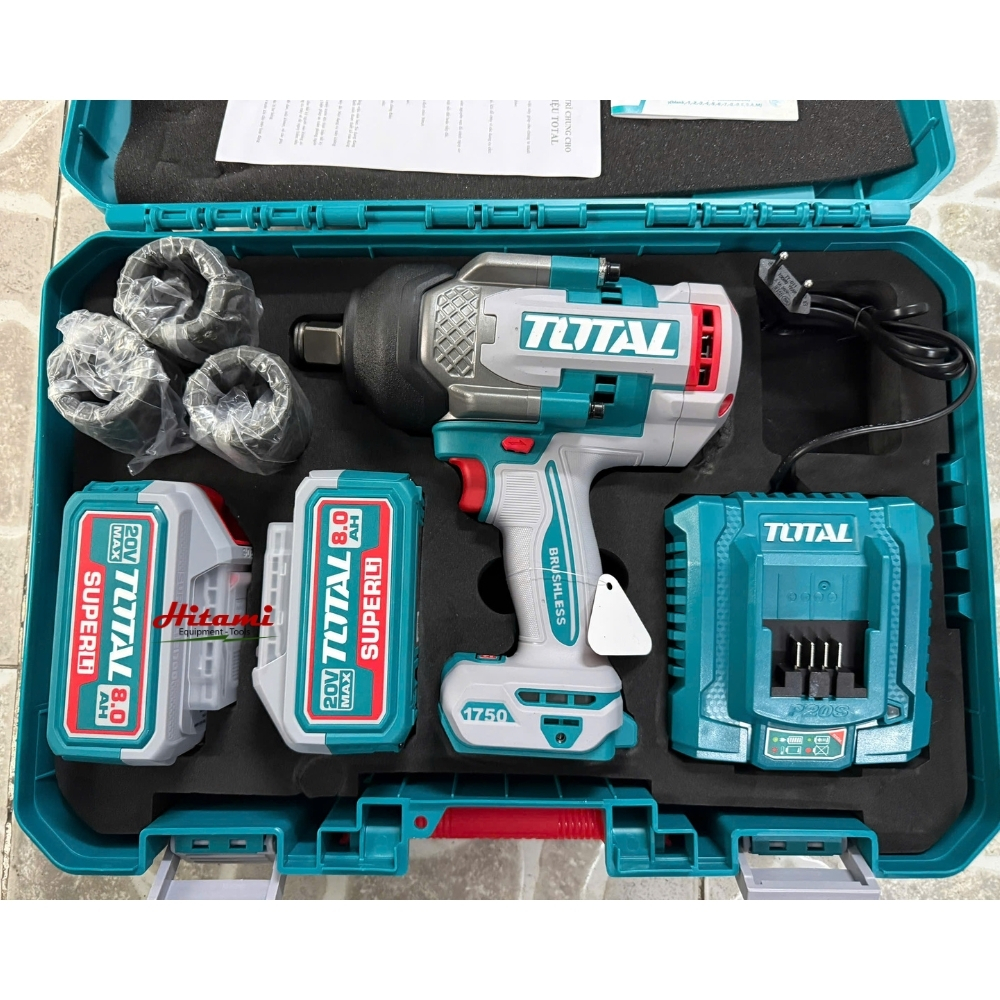 Máy siết bu lông dùng pin 20V - 1750Nm Total TIWLI20175 (2 pin & sạc) 3 May-siet-bu-long-dung-pin-20V-1750Nm-Total-TIWLI20175-2-pin-sac-2
