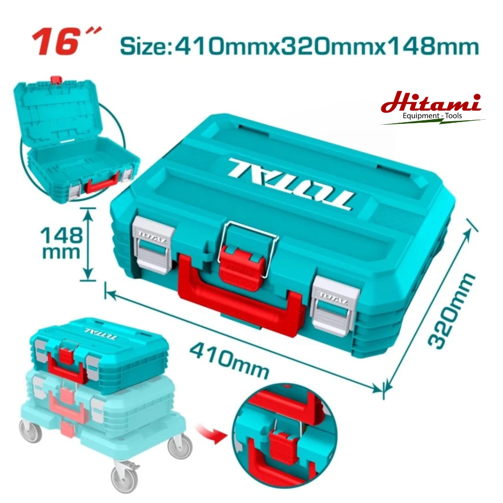 Hộp đựng đồ nghề xếp chồng 16" Total TPBXS101 1 Hộp đựng đồ nghề xếp chồng 16" Total TPBXS101