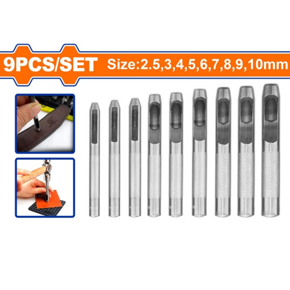Bộ 9 mũi đột lỗ vải da Wadfow WCC7509 1 Bộ 9 mũi đột lỗ vải da Wadfow WCC7509