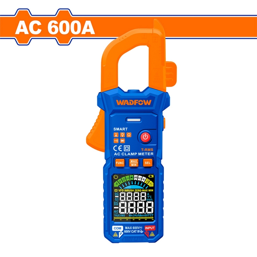 Ampe kìm đo AC kỹ thuật số 600A- 6000 số đếm Wadfow WDM6505 1 Kìm đo AC kỹ thuật số 600A- 6000 số đếm Wadfow WDM6505