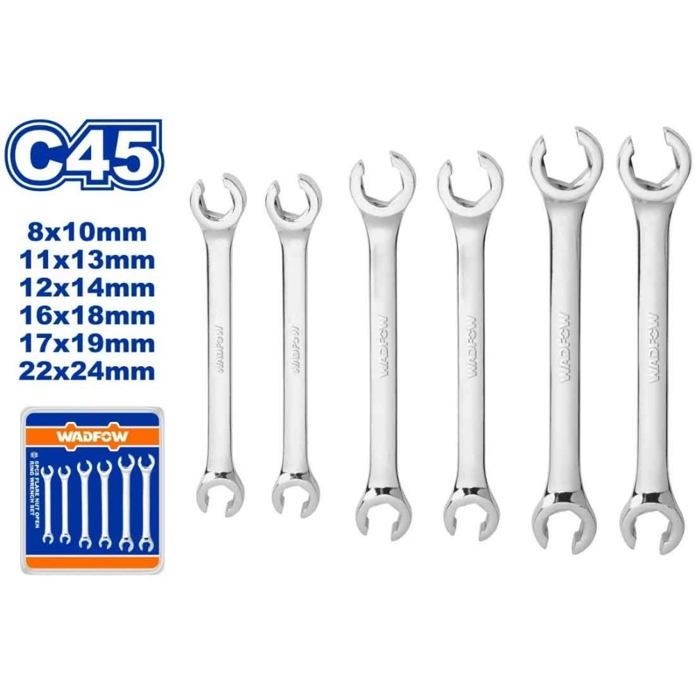 Bộ 6 cờ lê hai miệng Wadfow WDS2406 1 Bộ 6 cờ lê hai miệng Wadfow WDS2406