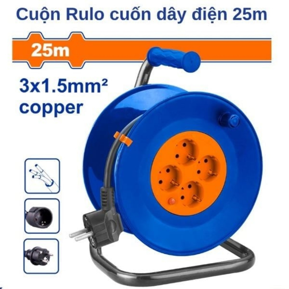 Cuộn Rulo cuốn dây điện 25m Wadfow WEJ8380 1 Cuộn Rulo cuốn dây điện 25m Wadfow WEJ8380