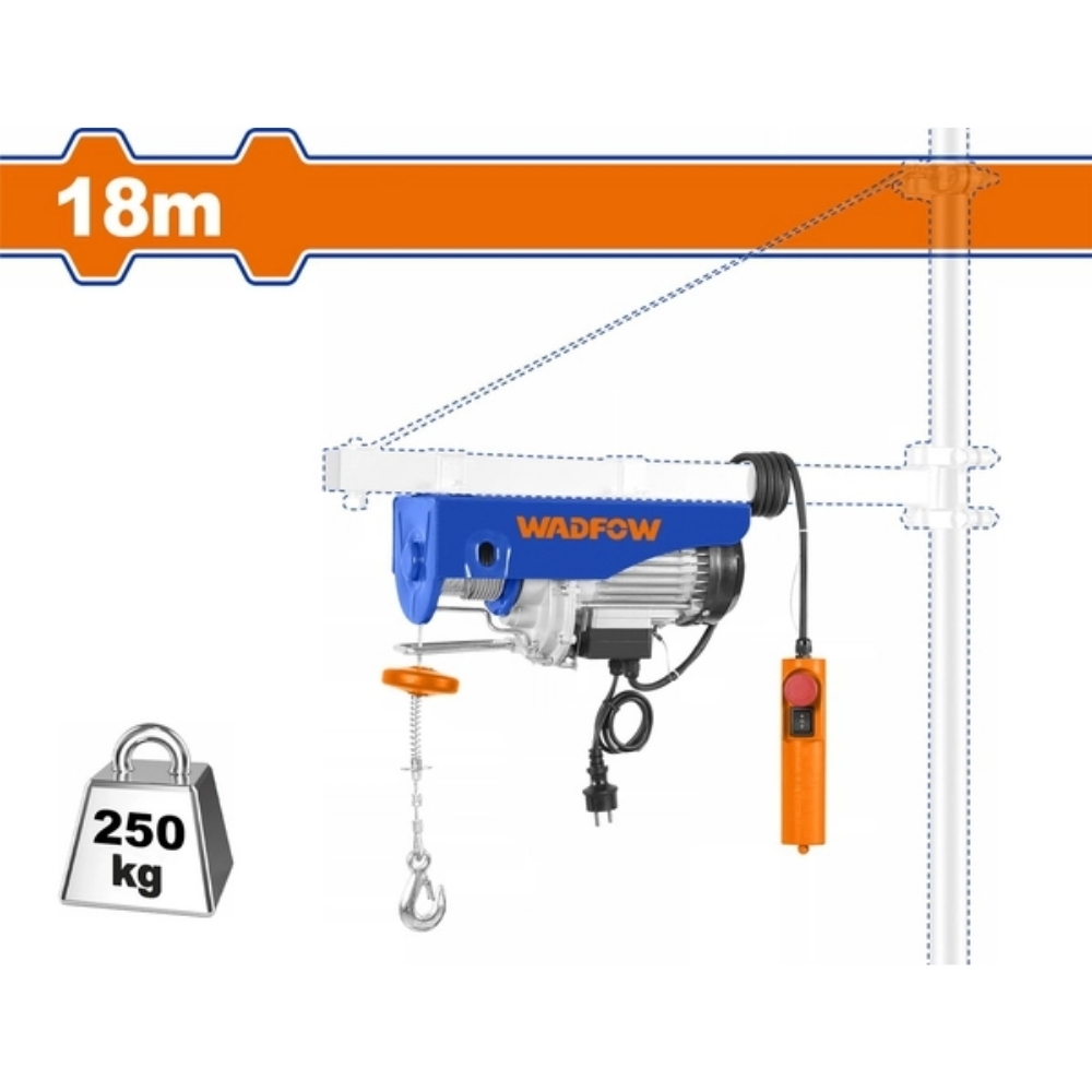 Máy tời cáp điện 1600W- 18m Wadfow WETH1A02 1 Máy tời cáp điện 1600W- 18m Wadfow WETH1A02
