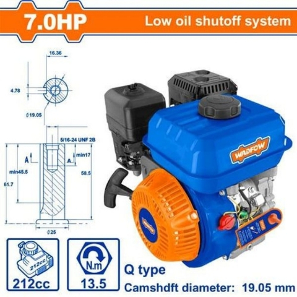 Động cơ nổ 7.0HP Wadfow WGNAA1706Q 1 Động cơ nổ 7.0HP Wadfow WGNAA1706Q