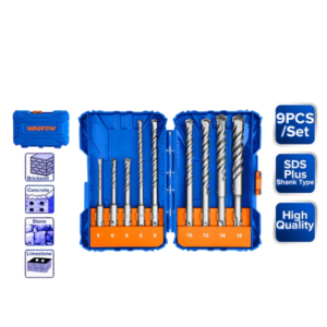 Bộ 9 mũi khoan bê tông SDS Plus Wadfow WHD6509