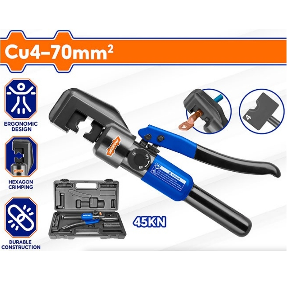 Kìm bấm cos thủy lực Cu4 - 70mm2 Wadfow WHT1D70 1 Dụng cụ ép cos thủy lực Cu4- 70mm2 Wadfow WHT1D70