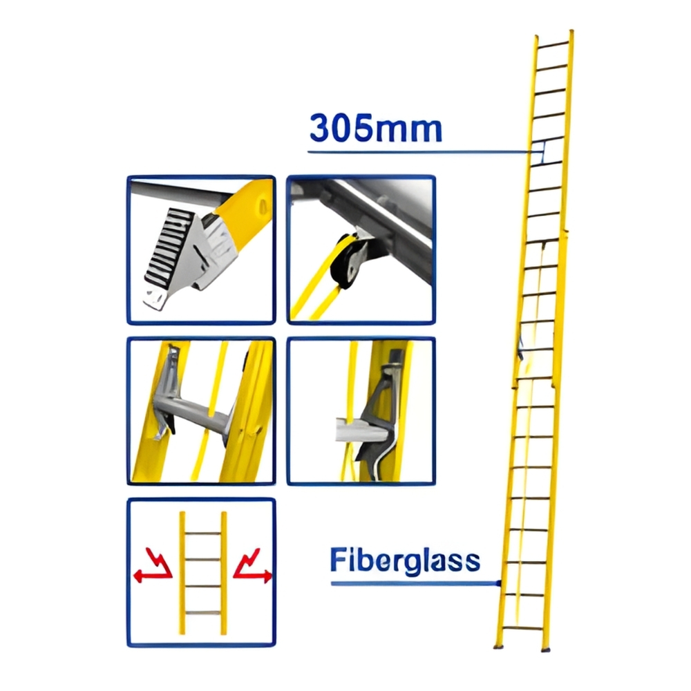 Thang xếp sợi thủy tinh kéo dài 2x14 bậc Wadfow WLD0928 2 WLD0928-2