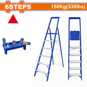 Thang nhôm gia đình bằng thép và nhôm 6 bậc Wadfow WLD1H06