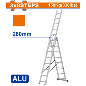 Thang xếp kéo dài 3 đoạn 3x8 Wadfow WLD6H38
