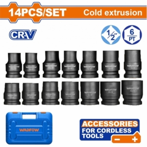 Bộ 14 đầu tuýp đóng 1/2"1/2" Wadfow WMS4D01