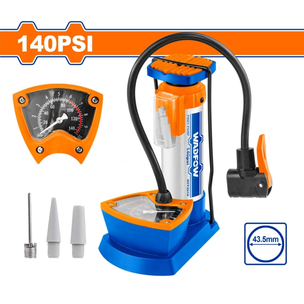 Bơm đạp chân (có đồng hồ) φ43.5*183m m Wadfow WPP2510 1 Bơm đạp chân (có đồng hồ) φ43.5*183m m Wadfow WPP2510