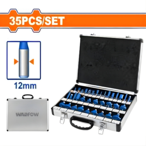Bộ 35 mũi phay gỗ 12mm Wadfow WRG2P12