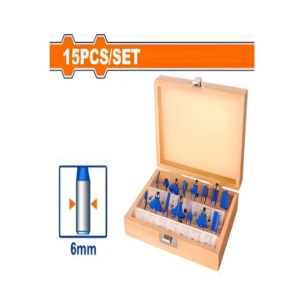 Bộ 15 mũi phay gỗ 6mm Wadfow WRG5P06