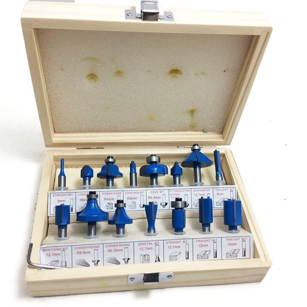 Bộ 15 mũi phay gỗ 6mm Wadfow WRG5P06 2 WRG5P06-2