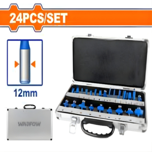 Bộ 24 mũi phay gỗ 12mm Wadfow WRG6P12