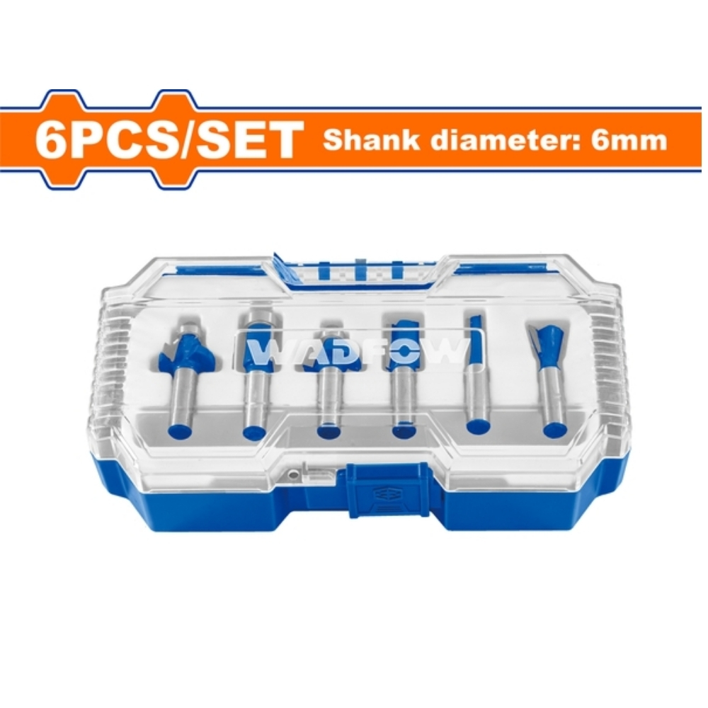 Bộ 6 mũi phay gỗ 6mm Wadfow WRKSR0106 1 Bộ 6 mũi phay gỗ 6mm Wadfow WRKSR0106