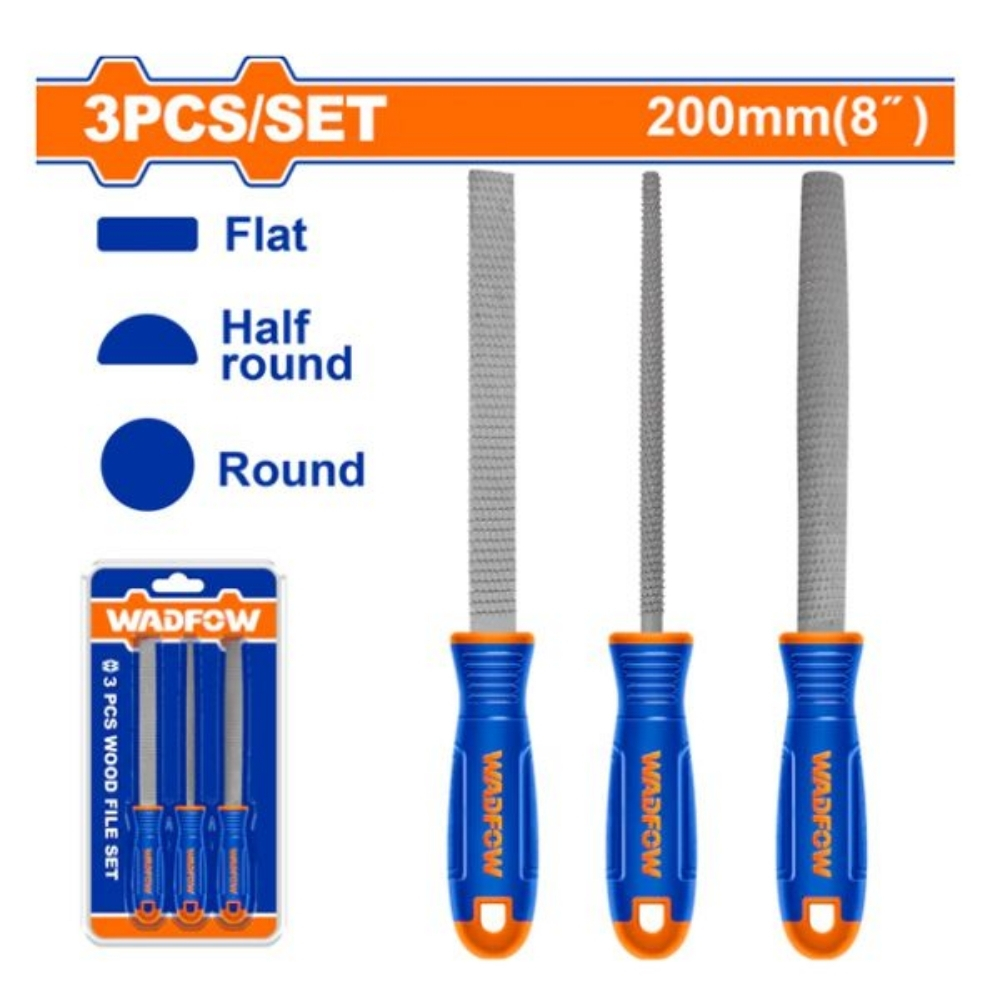 Bộ 3 giũa gỗ 200mm(8") Wadfow WSF1403 1 Bộ 3 Giũa gỗ 200mm(8") Wadfow WSF1403