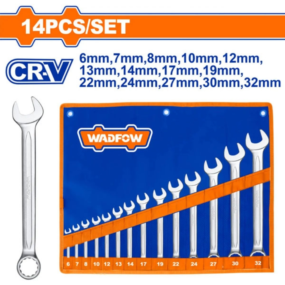 Bộ 14 cờ lê vòng miệng Wadfow WSP1M14 1 Bộ 14 cờ lê vòng miệng Wadfow WSP1M14