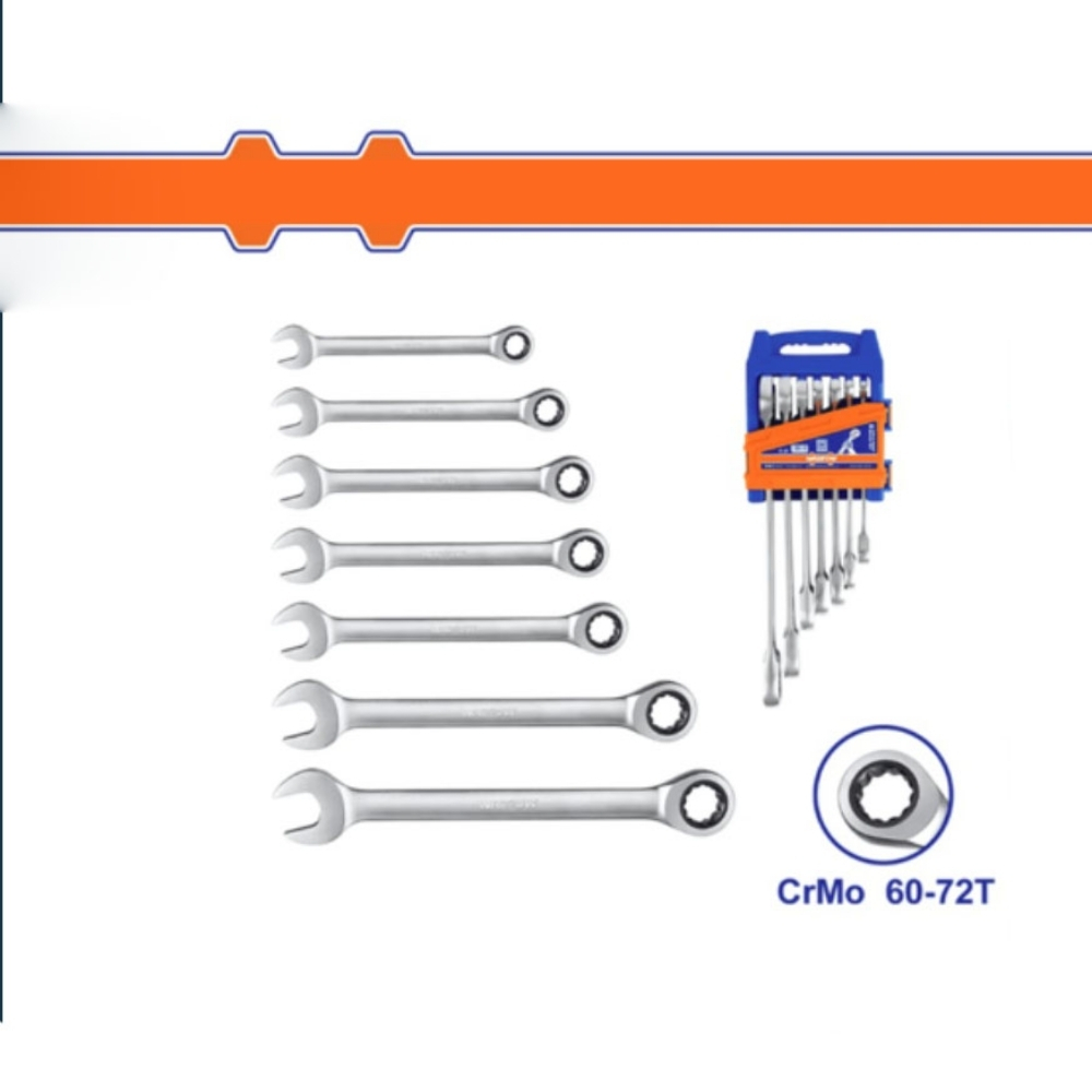 Bộ 7 cờ lê vòng miệng tự động 8-19mm Wadfow WSP4207 2 WSP4207-2