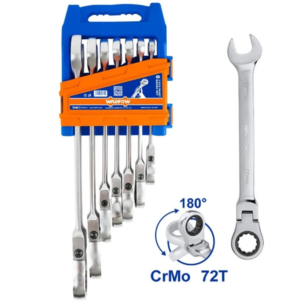 Bộ 7 cờ lê miệng vòng xoay 180 độ Wadfow WSP5207 1 Bộ 7 cờ lê miệng vòng xoay 180 độ Wadfow WSP5207