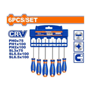 Bộ 6 tua vít dẹp & bake Wadfow WSS1206