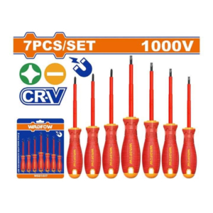 Bộ 7 tua vít dẹp & bake cách điện Wadfow WSS7407