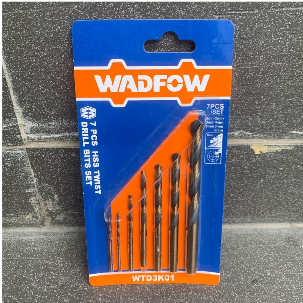 Bộ 7 mũi khoan xoắn ốc HSS Wadfow WTD3K01 2 WTD3K01-2