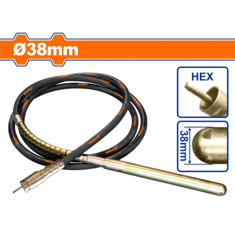 Dây đầm dùi bê tông Ø38mm Wadfow WVRP2A38 1 Dây đầm dùi bê tông Ø38mm Wadfow WVRP2A38