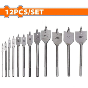 Bộ 12 mũi khoan gỗ đuôi dẹp Wadfow WWF6512