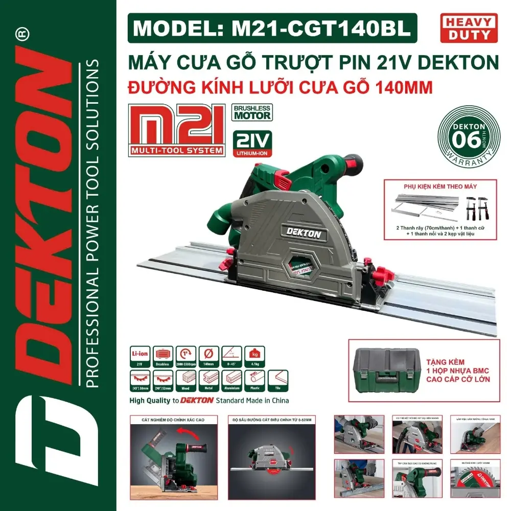Máy cắt trượt dùng pin 21V Dekton M21-CGT140BL 1 Máy cắt trượt dùng pin 21V Dekton M21-CGT140BL
