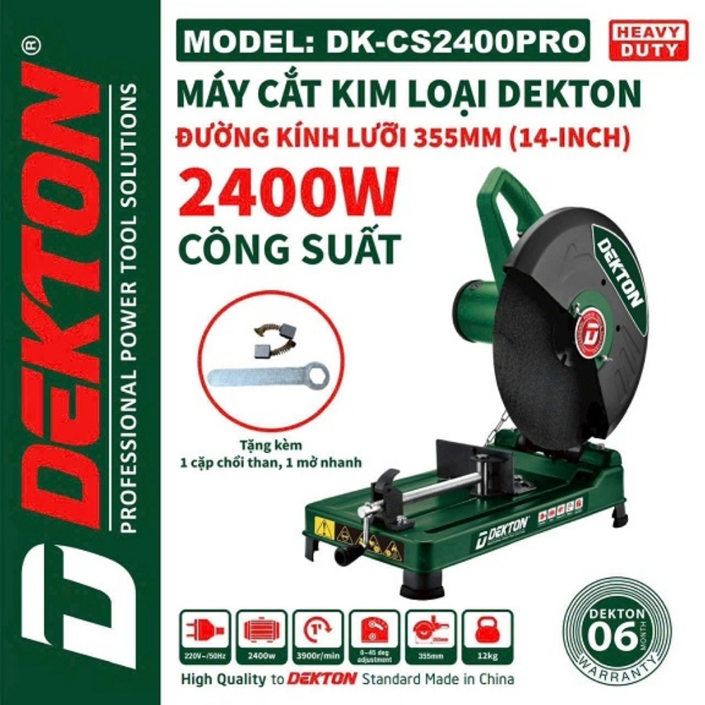 Máy cắt sắt 355mm - 2400W Dekton DK-CS2400PRO 1 Máy Cắt Sắt Dekton DK-CS2400PRO