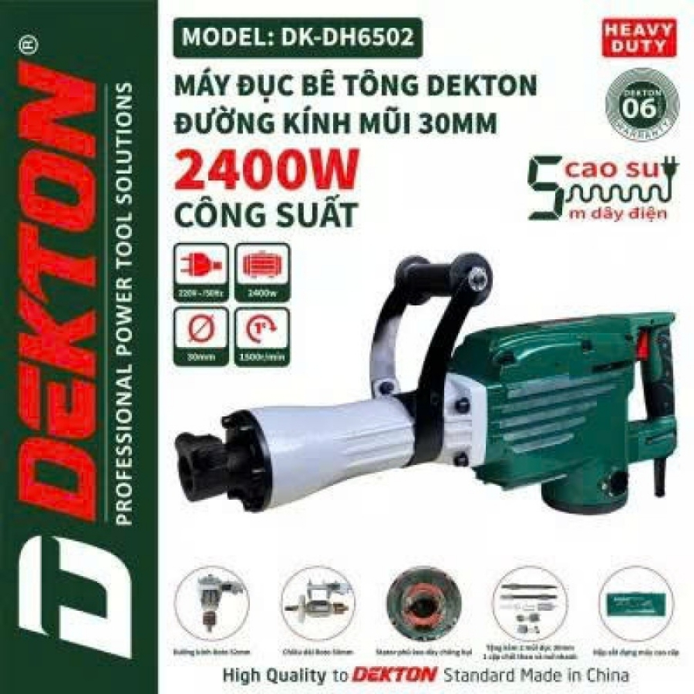 Máy đục bê tông 2400W Dekton DK-DH6502 1 Đục 30LY Dekton DK-DH6502