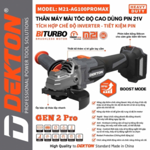 Máy mài góc dùng pin 100mm Dekton M21-AG100PROMAX
