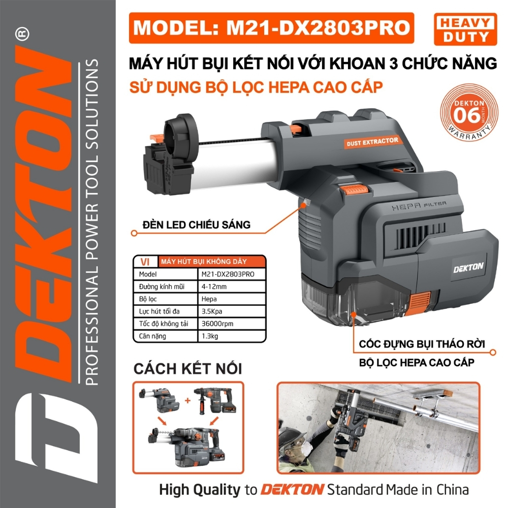 Máy hút bụi kết hợp máy khoan Dekton M21-DX2803PRO 1 Máy hút bụi kết hợp máy khoan Dekton M21-DX2803PRO
