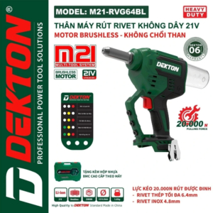 Máy Rút Rivet 21V Dekton M21-RVG64BL
