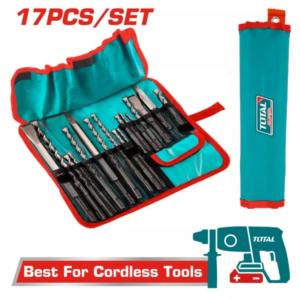 Bộ 17 mũi bê tông và mũi đục đầu gài SDS Total TACSD91701