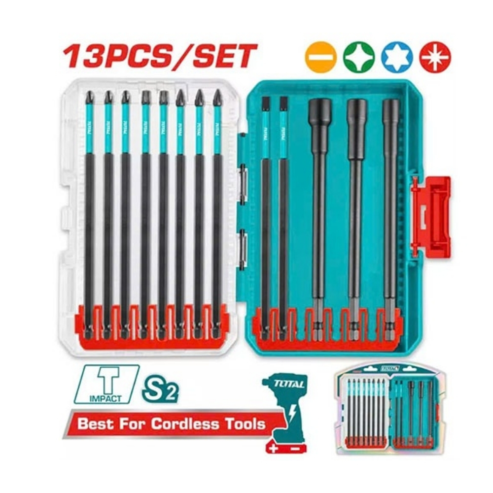 Bộ 13 mũi bắt vít đóng Total TACSDL01306 1 Bộ 13 mũi bắt vít đóng Total TACSDL01306