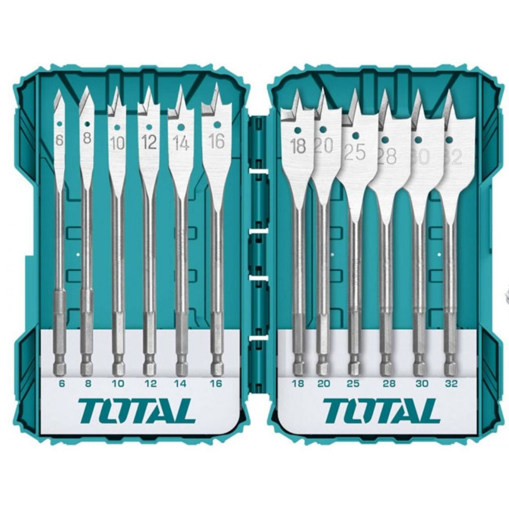Bộ 12 mũi khoan gỗ đầu dẹp Total TACSDL1201 1 Bộ 12 mũi khoan gỗ đầu dẹp Total TACSDL1201