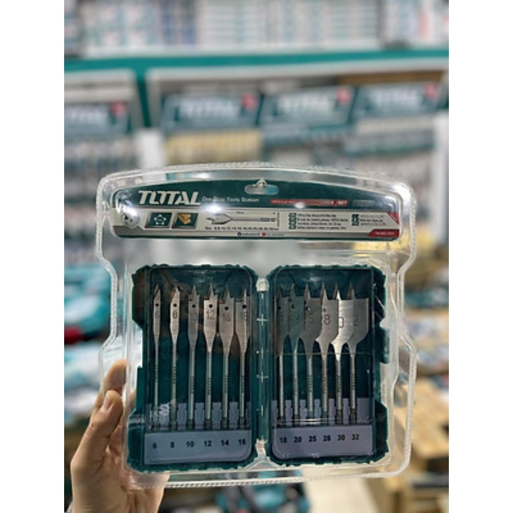 Bộ 12 mũi khoan gỗ đầu dẹp Total TACSDL1201 3 TACSDL12012