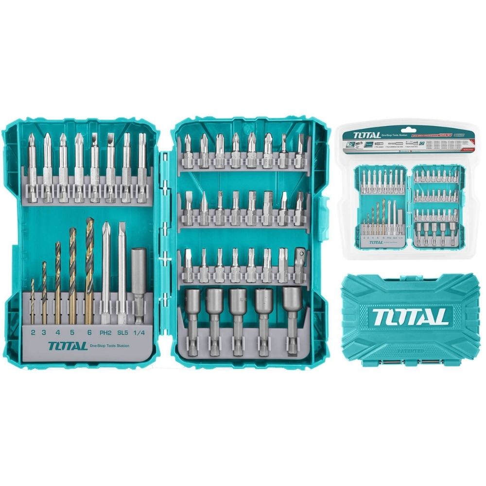 Bộ 45 mũi siết vít xoắn Total TACSDL24501 1 Bộ 45 mũi siết vít xoắn Total TACSDL24501